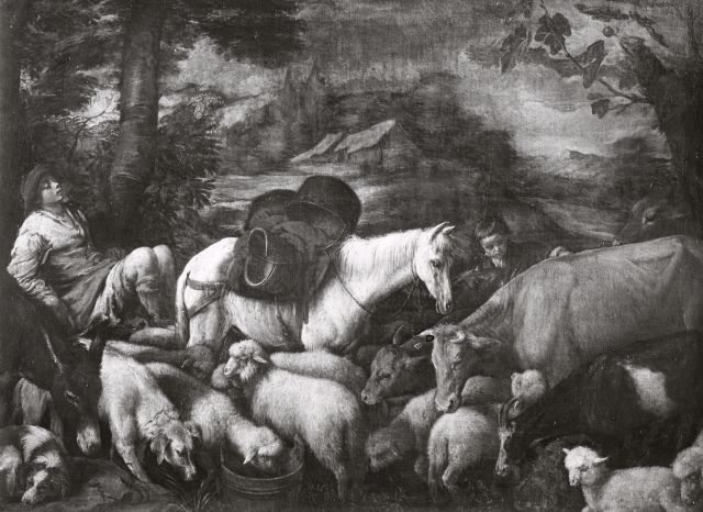 Bildarchiv Foto Marburg — Jacopo Bassano - sec. XVI - Scena pastorale — insieme